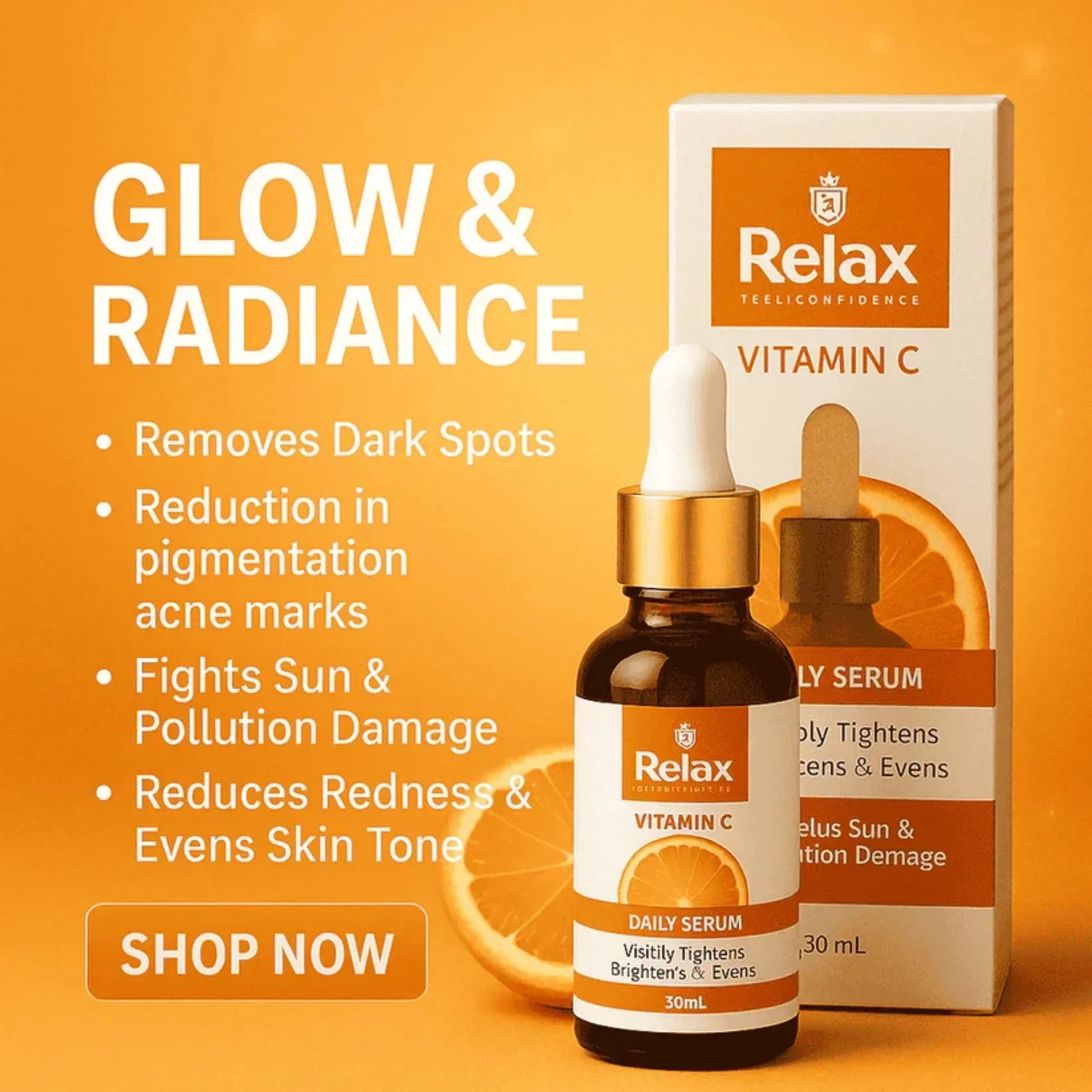 Buy 1 Get 1 Free Relax Vitamin C Face Serum | Allow To Open the Parcel